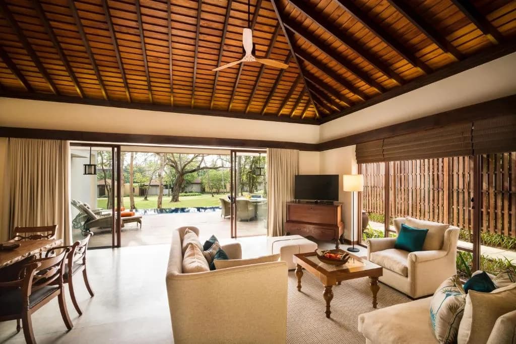 Luxury interior overlooking the Sri Lankan coast